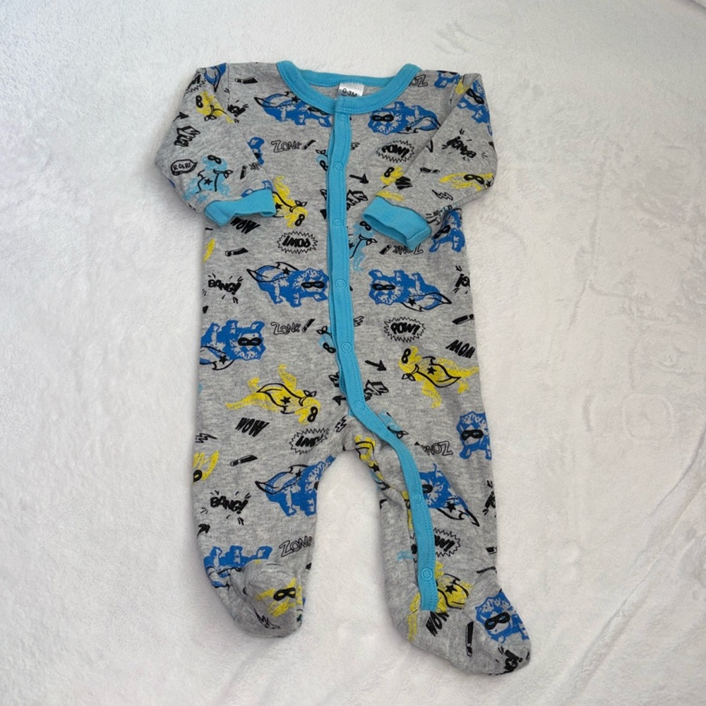 (2 for $10) George 0-3 month dinosaur footie/ sleeper baby boy clothing 🦕